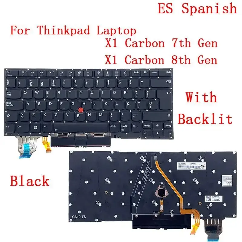 Backlit Keyboard for Lenovo ThinkPad X1 Carbon 7th-8th Gen 12 Backlit Keyboard for Lenovo ThinkPad X1 Carbon 7th-8th Gen - Image 12