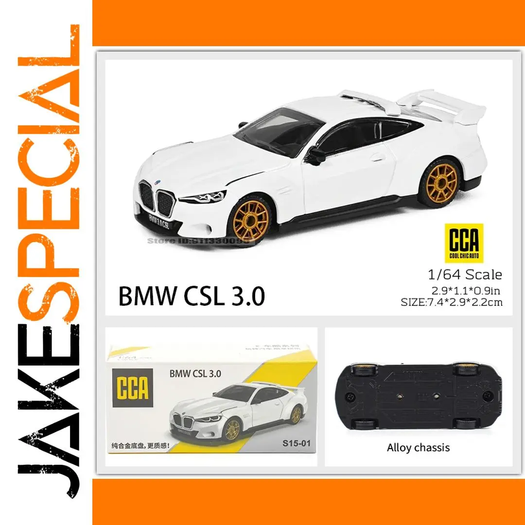 BMW CSL 3.0 1/64 Scale Diecast Model Car 1 BMW CSL 3.0 1/64 Scale Diecast Model Car