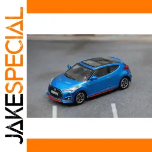 DCT 1/64 Scale Blue Veloster Turbo Model Car