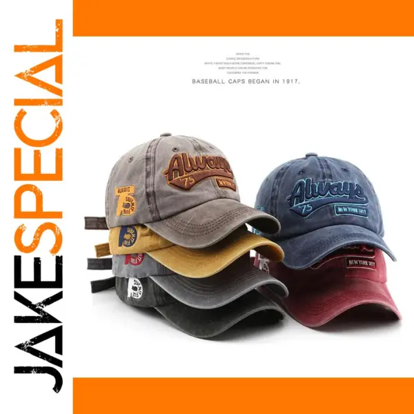 Summer Unisex Cotton Baseball Cap with Letter Embroidery