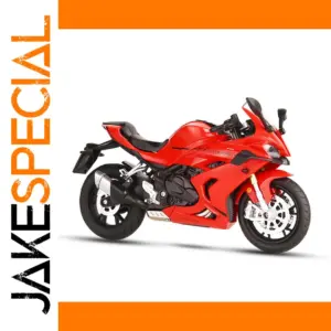 12-Scale Alloy QJ Motorcycle Model with Lights