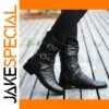 Men's Leather Chelsea Boots with Buckle Straps