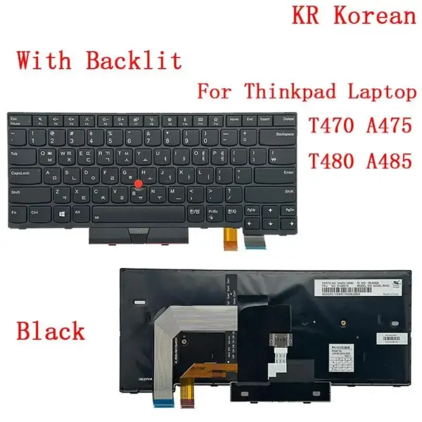 Backlit Keyboard for Lenovo Thinkpad T470 T480 - Image 14