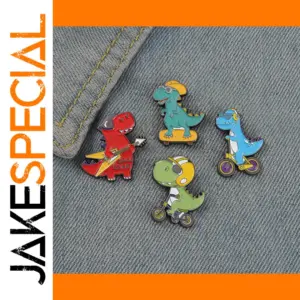 Cartoon Animal Dinosaur Enamel Pins Badge Set