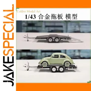 Massdi 1:43 Alloy Flatbed Trailer Model for Display