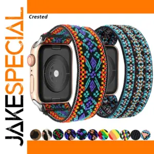 Stretchy Nylon Scrunchie Band for Apple Watch Series 3-7