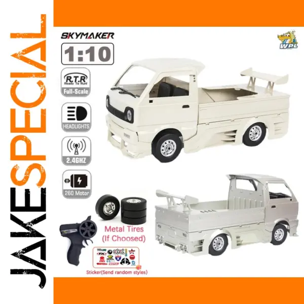 WPL D12 1/10 Remote Control Drift Truck