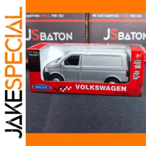 Welly 1:36 Metallic Silver VW Transporter Model