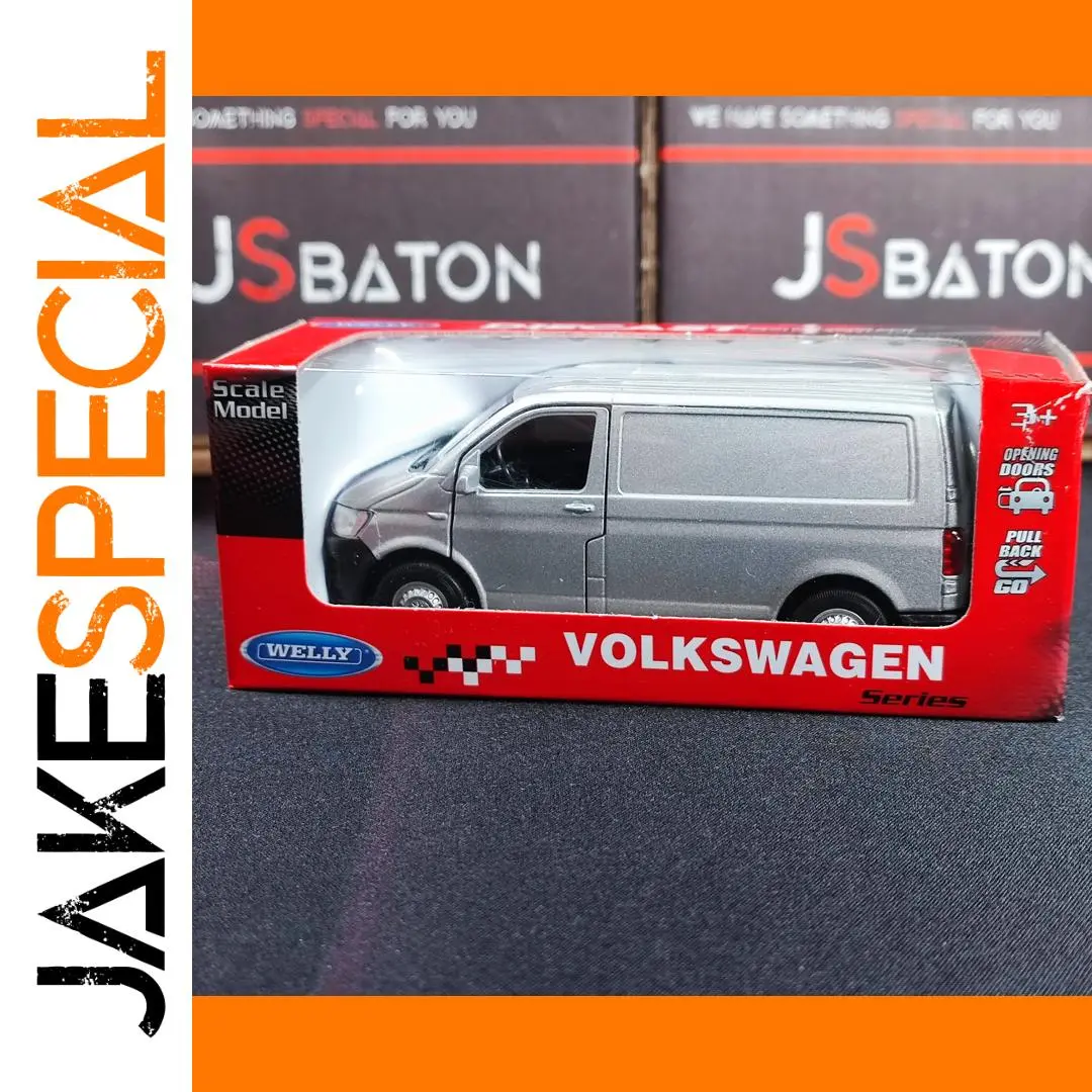 Welly 1:36 Metallic Silver VW Transporter Model 1 Welly 1:36 Metallic Silver VW Transporter Model