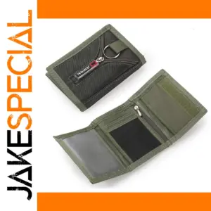 Oxford Cloth Trifold Wallet with Coin Pocket