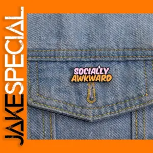 Socially Awkward Enamel Pins Unisex Badge