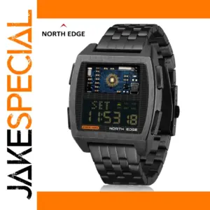 North Edge Cyber Tank Digital Wristwatch Black