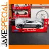 Véhicule Miniature Welly 1:36 Silver Porsche Taycan Turbo S Model Car Modèle Réduit