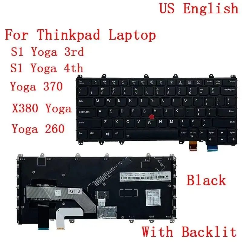 Backlit Keyboard for Lenovo ThinkPad Yoga 370 8 Backlit Keyboard for Lenovo ThinkPad Yoga 370 - Image 8