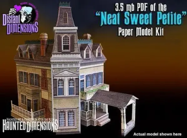 Haunted House 3D Paper Model Kit - Image 7