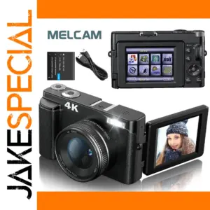 MELCAM 4K Digital Camera with Flip Screen