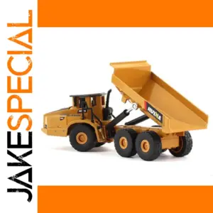 Detailed 1:50 Scale Yellow Dump Truck Model