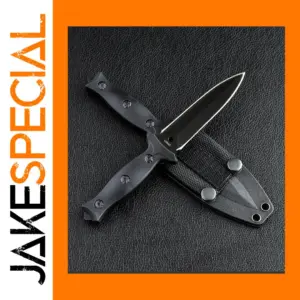 Black Tactical Pocket Knife with Sheath