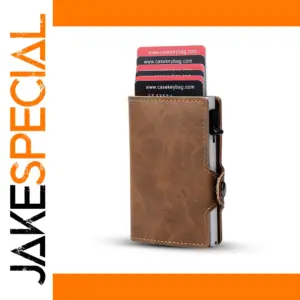 PU Leather RFID Pop-Up Card Holder Wallet