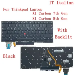 Backlit Keyboard for Lenovo ThinkPad X1 Carbon 7th-8th Gen 33 77c09ebc no logo