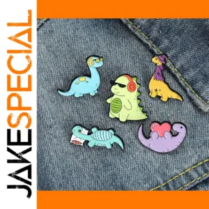 Cute Dinosaur Enamel Pins for Clothing and Accessories