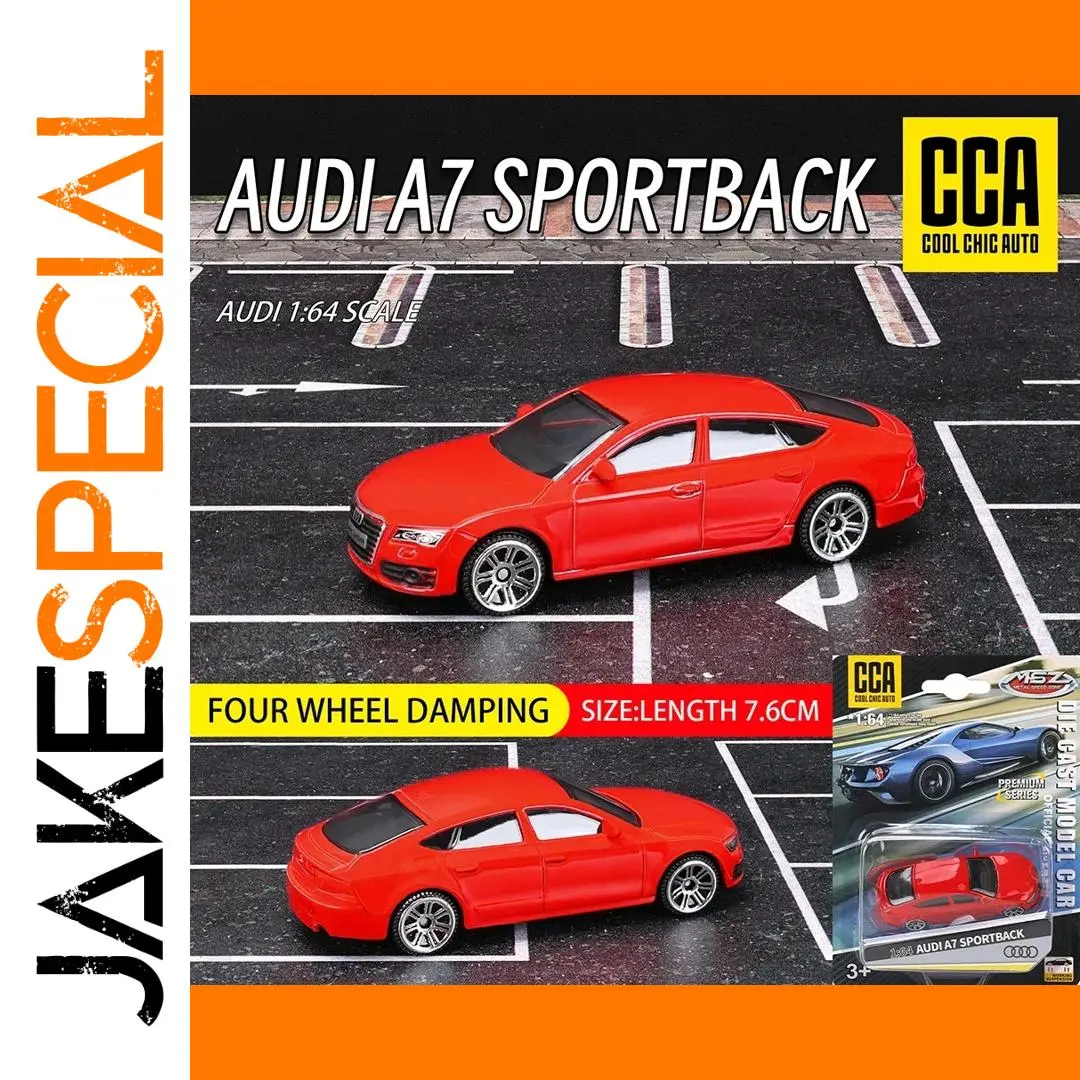 Red Audi A7 Sportback Die-Cast Model 1:64 1 Red Audi A7 Sportback Die-Cast Model 1:64