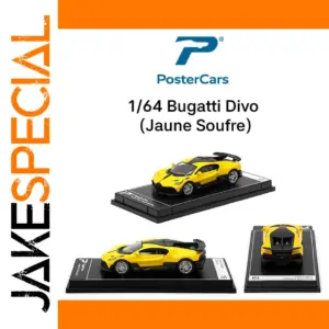 1:64 Bugatti Divo Scale Model in Yellow