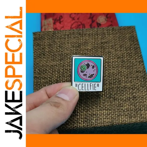 Cellfie Biologist Science Nerd Enamel Lapel Pin