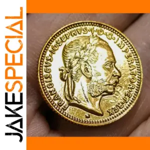 Replica 1888 Austrian 8 Florins Coin - Copy Gold Tone
