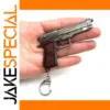 Punk Metal Alloy Pistol Key Chain Accessory