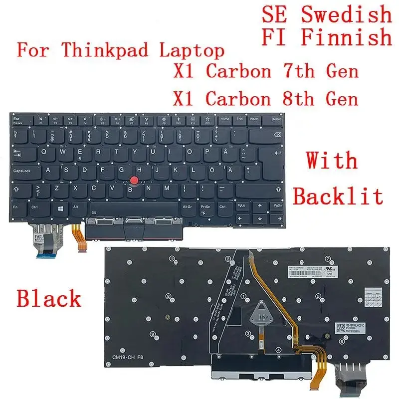 Backlit Keyboard for Lenovo ThinkPad X1 Carbon 7th-8th Gen 9 Backlit Keyboard for Lenovo ThinkPad X1 Carbon 7th-8th Gen - Image 9
