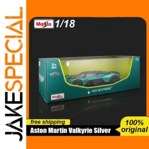Maisto 1:18 Aston Martin Valkyrie Silver Diecast Toy