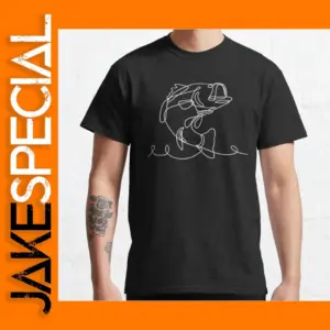 Men's Digital Printed Bass Fishing T-Shirt Large Size