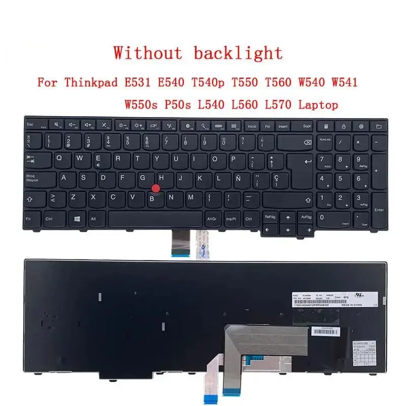 Spanish Backlit Keyboard for Lenovo Thinkpad P50S 8 Spanish Backlit Keyboard for Lenovo Thinkpad P50S - Image 8