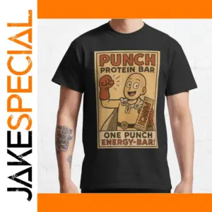 Saitama One Punch Man Vintage Cartoon Tee for Men