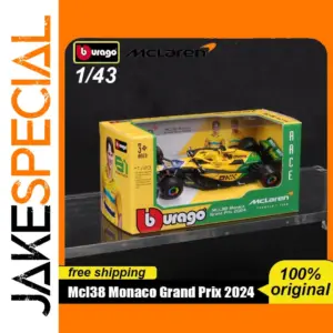 Bburago 1:43 Mclaren Mcl38 Monaco GP 2024 Model