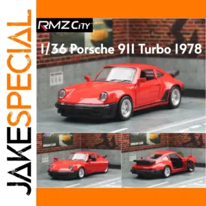 1/36 Scale Red Porsche 911 Turbo Model
