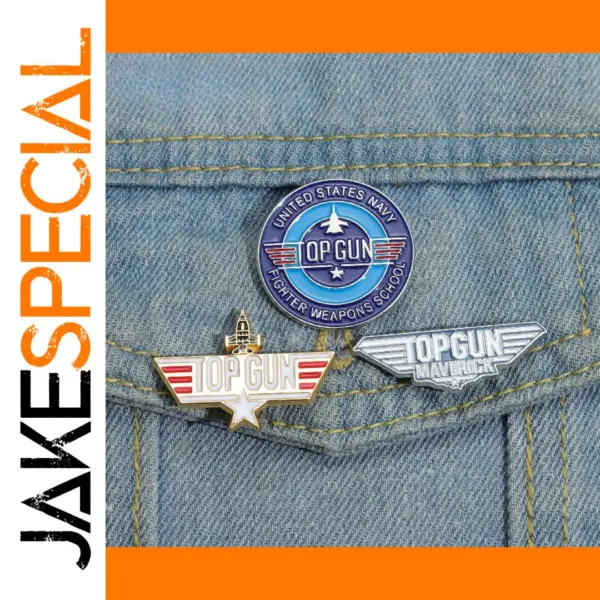 Navy Fighter Badge Top Gun Enamel Pin