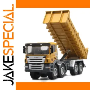 Yellow 1/50 Scale Diecast Dump Truck Model