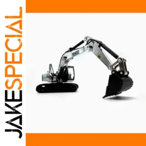 1:76 Silver-Plated JCB Excavator Model