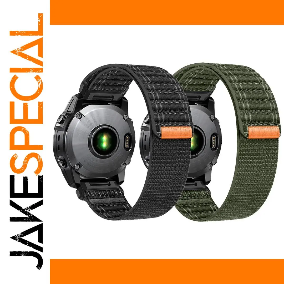 Nylon QuickFit Bands for Garmin Fenix 8, 7, 6 1 Nylon QuickFit Bands for Garmin Fenix 8, 7, 6