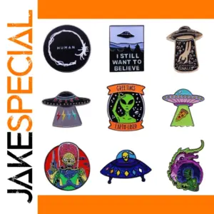 Hard Enamel UFO Alien Lapel Pin Gift for Friends
