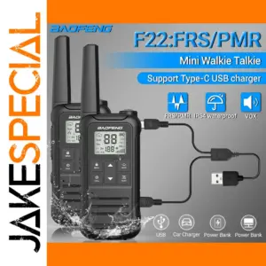 2 Pcs Baofeng F22 PMR446 FRS Walkie Talkies