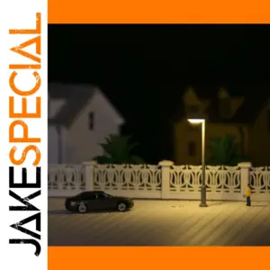 5pcs Z Scale Metal Street Light Lamps Warm White LEDs