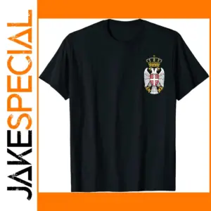 Serbian Eagle Emblem Men’s Casual T-Shirt