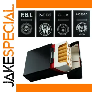 Spy Themed Aluminum Cigarette Box FBI Design