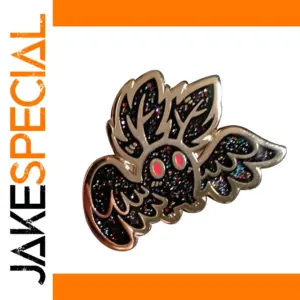 Mothman Cryptid Glow Enamel Pin - Unisex Collectible