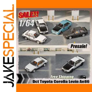 New Presale Dct/Shadow 1:64 Toyota Corolla Levin Ae86 Car Model Alloy Miniature Diecast Ornaments Toyota Static Custom Toy Gift