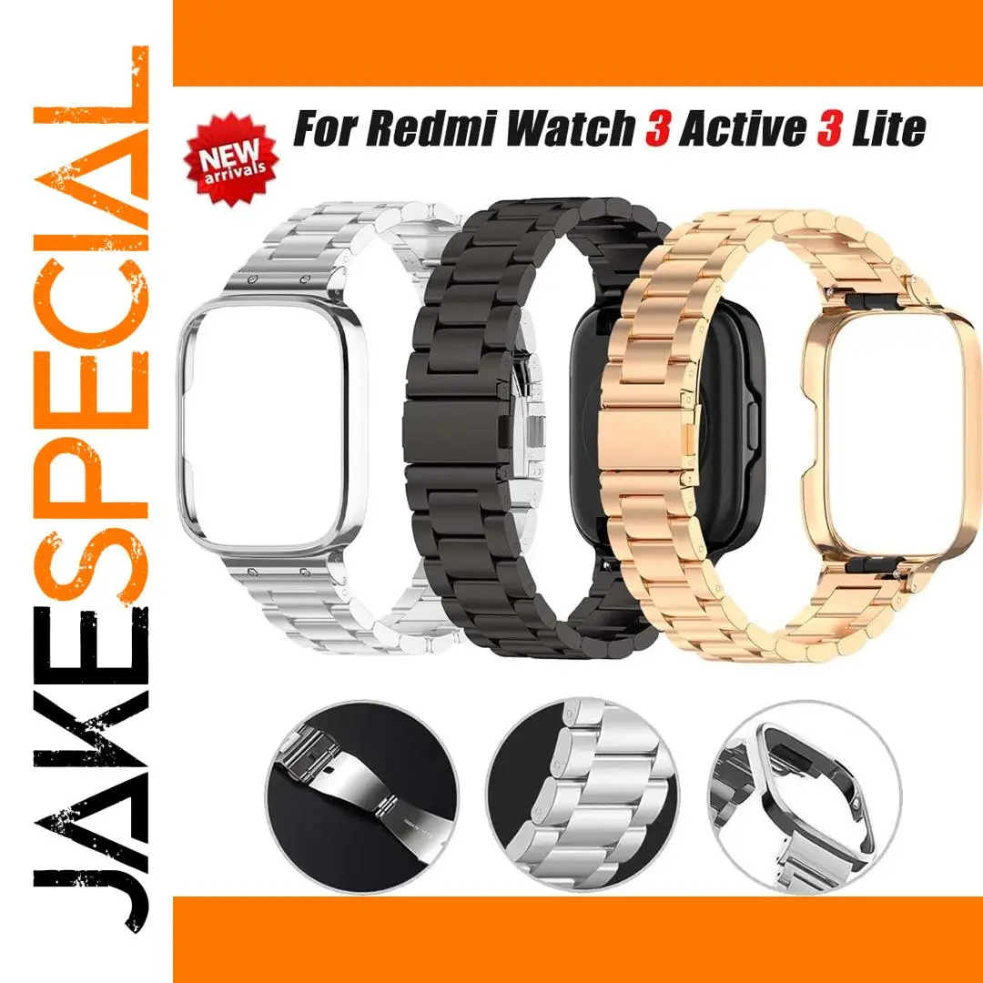 Stainless Steel Band & Case for Redmi Watch 3 1 Stainless Steel Band & Case for Redmi Watch 3