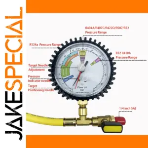 OPUYYM Nitrogen Pressure Gauge for HVAC Systems